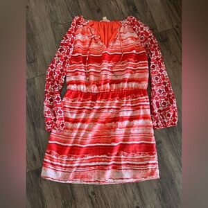Michael Kors Orange and White Mini Dress Size 12. Office. School. Beach.
